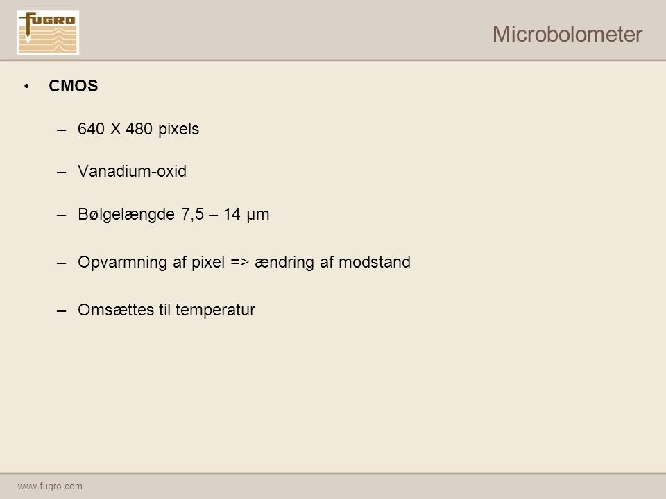 Microbolometer CMOS 640 X 480 pixels Vanadium-oxid