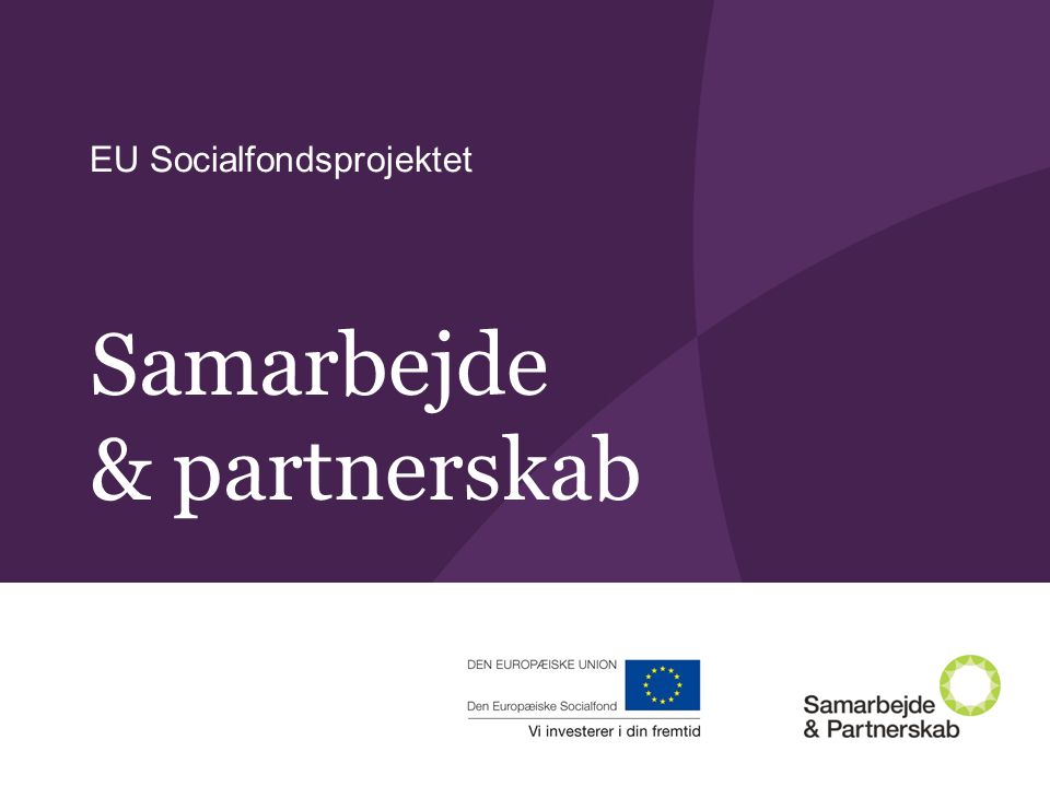 EU Socialfondsprojektet