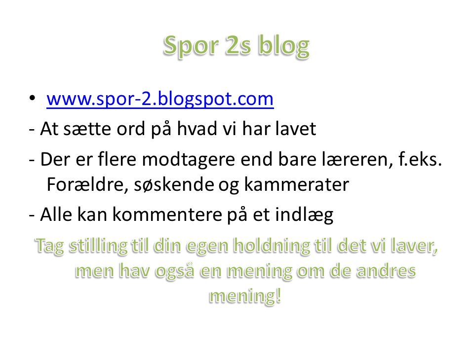 Spor 2s blog