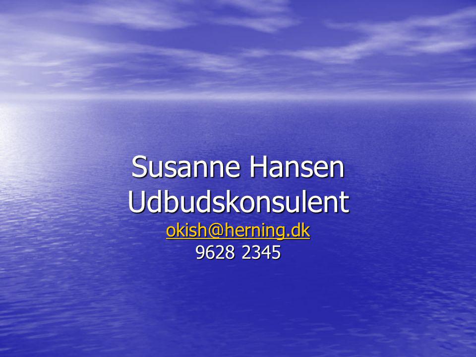 Susanne Hansen Udbudskonsulent
