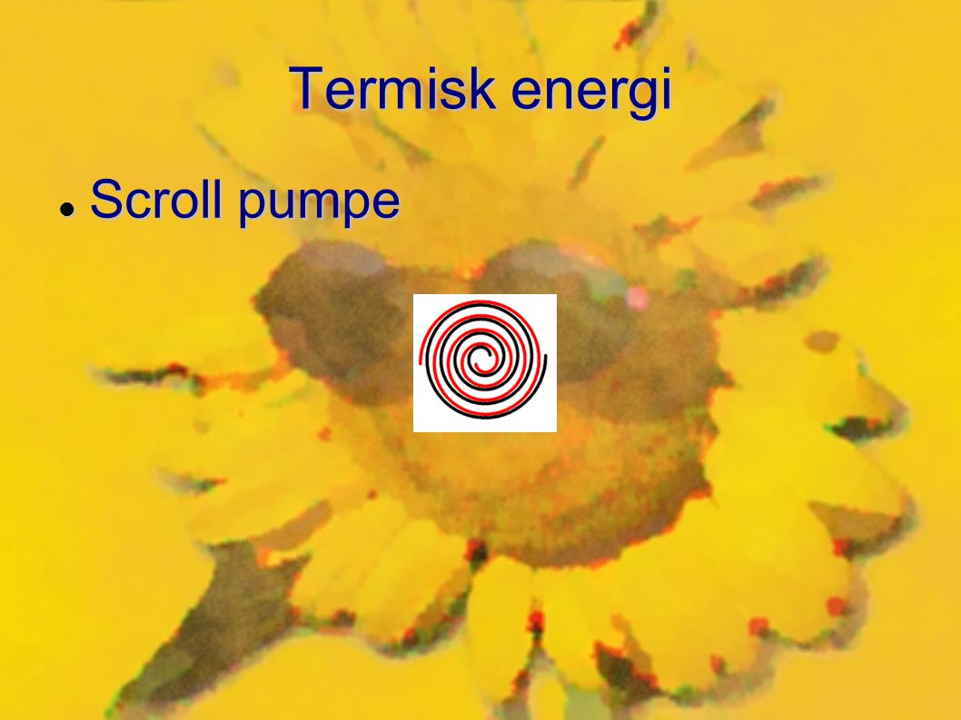 Termisk energi Scroll pumpe