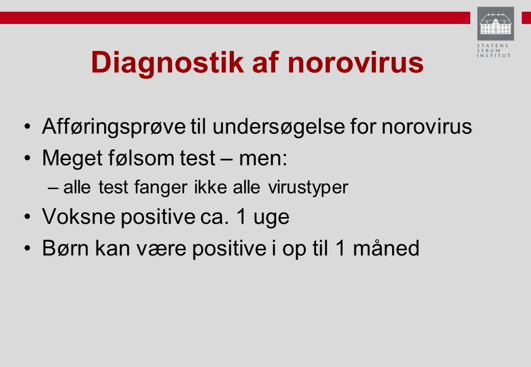 Diagnostik af norovirus
