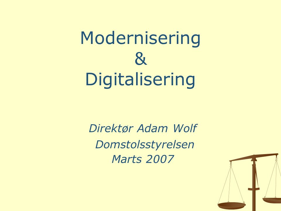 Modernisering & Digitalisering