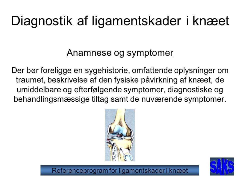 Diagnostik af ligamentskader i knæet