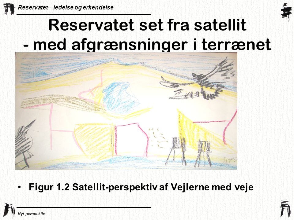 Reservatet set fra satellit - med afgrænsninger i terrænet