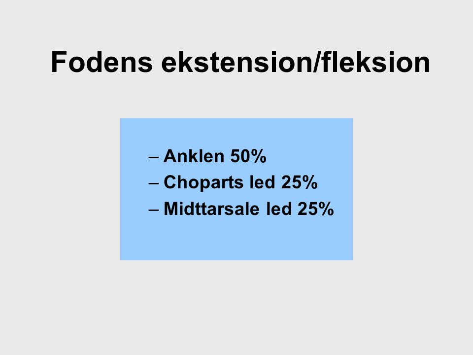 Fodens ekstension/fleksion