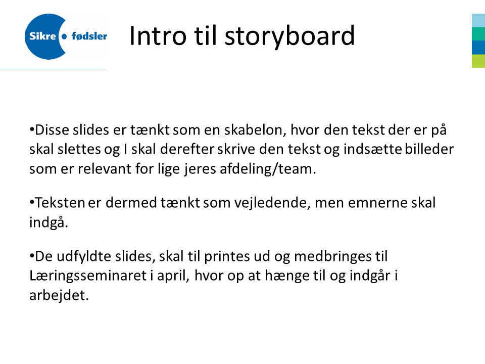 Intro til storyboard