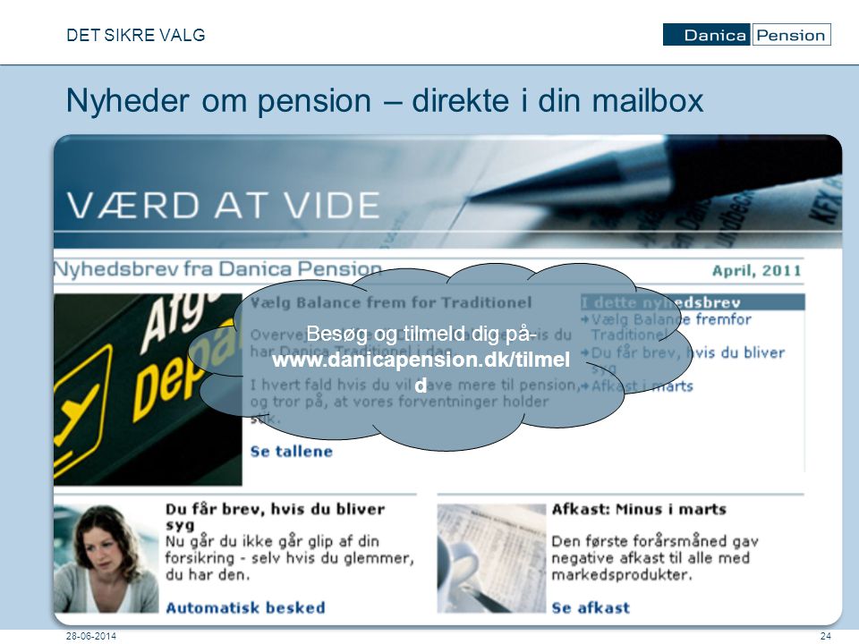 Nyheder om pension – direkte i din mailbox