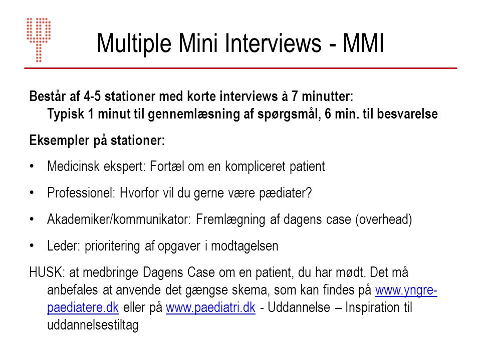 Multiple Mini Interviews - MMI