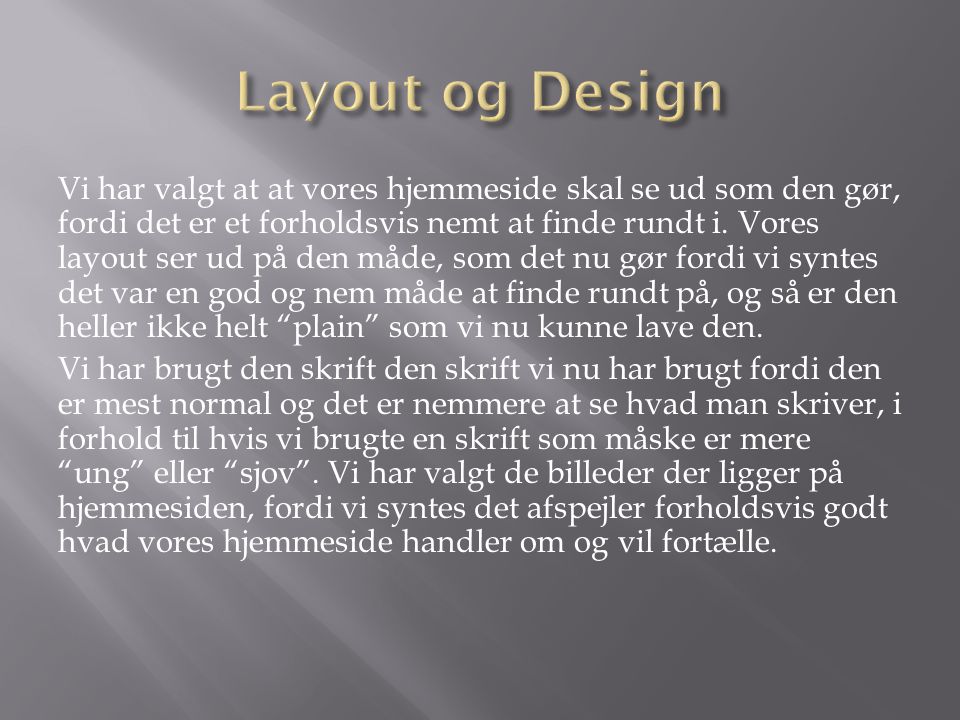 Layout og Design