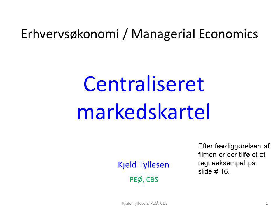 Centraliseret markedskartel