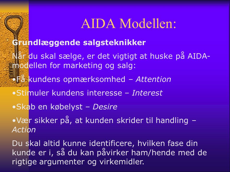 AIDA Modellen: Grundlæggende salgsteknikker