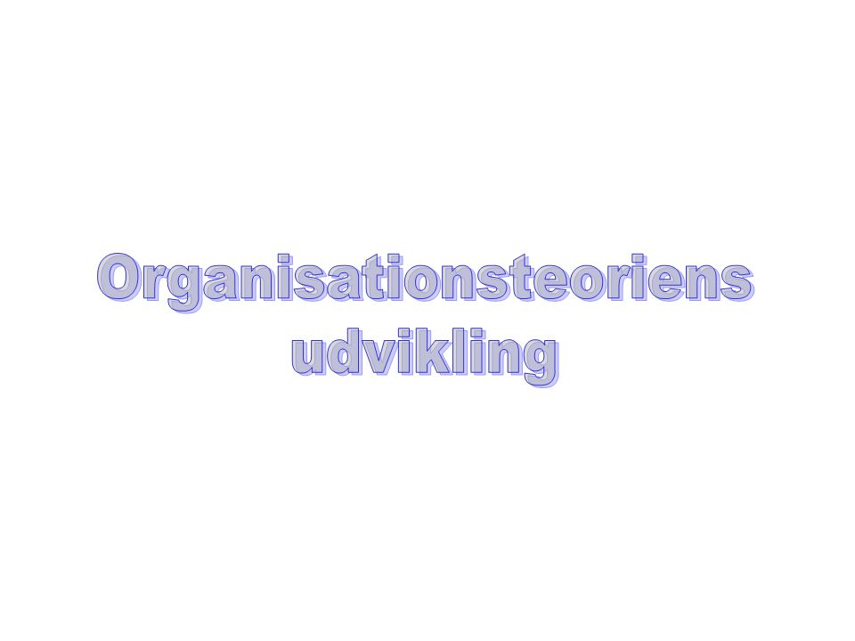 Organisationsteoriens
