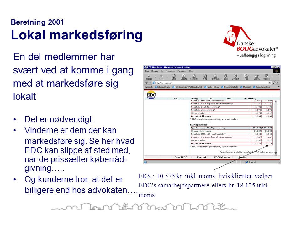 Beretning 2001 Lokal markedsføring