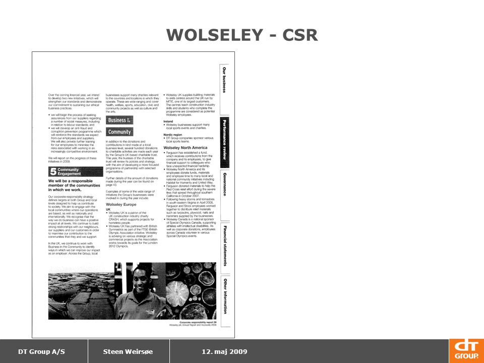 WOLSELEY - CSR Steen Weirsøe 12. maj 2009