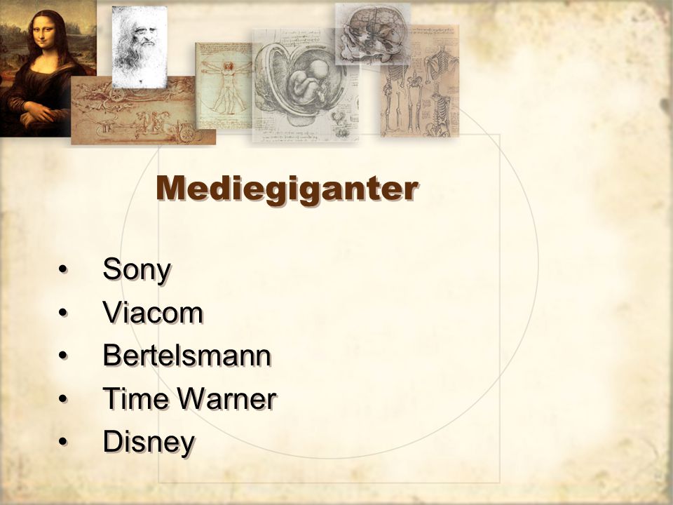 Mediegiganter Sony Viacom Bertelsmann Time Warner Disney