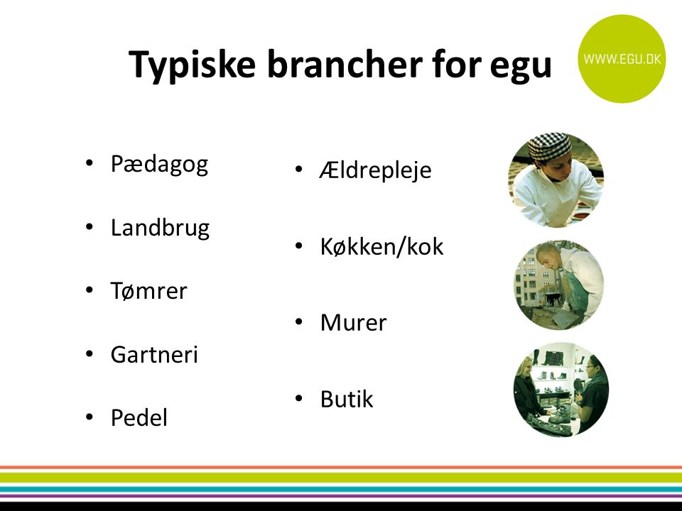 Typiske brancher for egu
