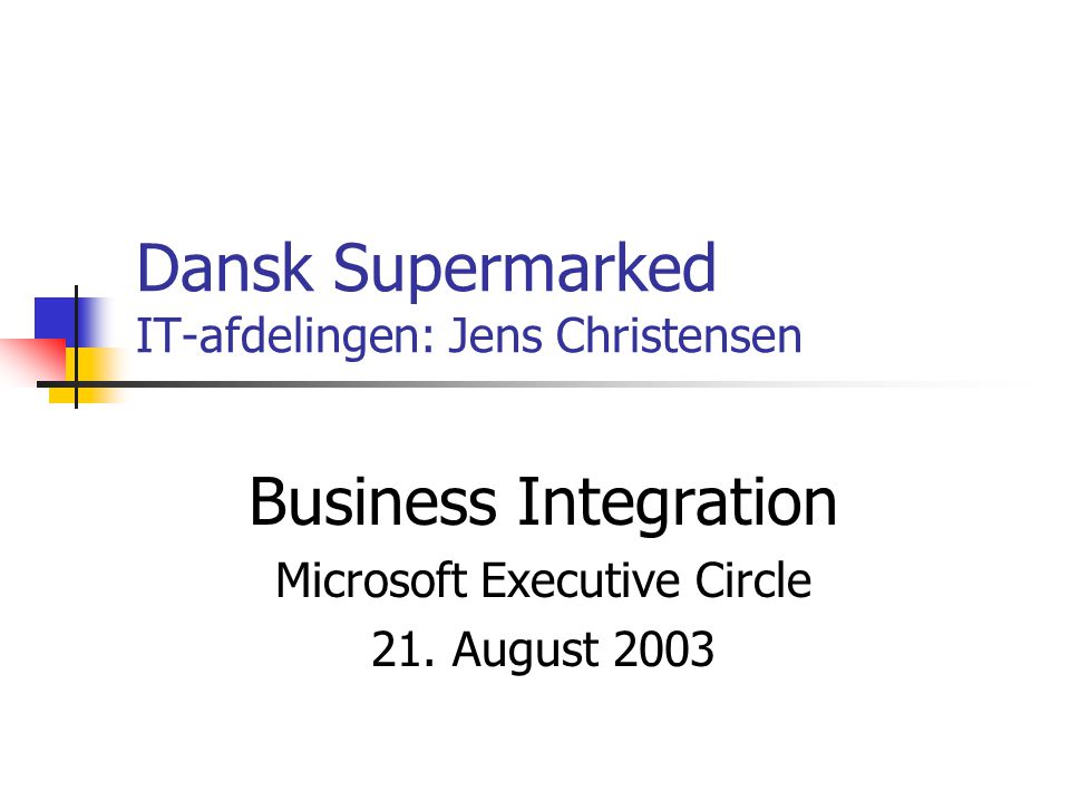 Dansk Supermarked IT-afdelingen: Jens Christensen