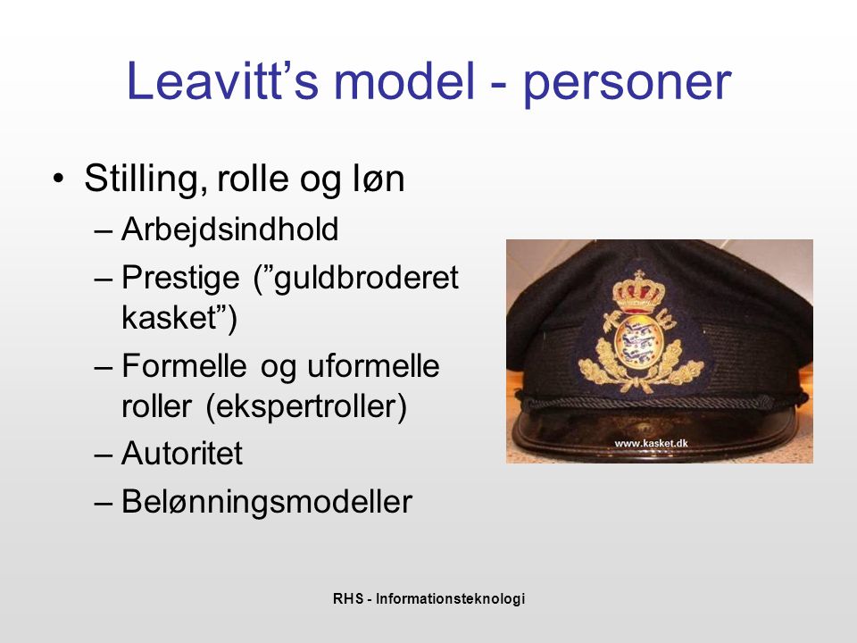 Leavitt’s model - personer