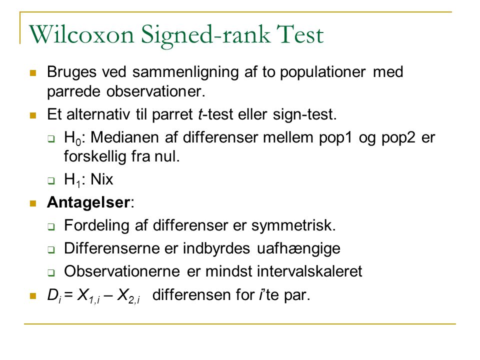 Wilcoxon Signed-rank Test