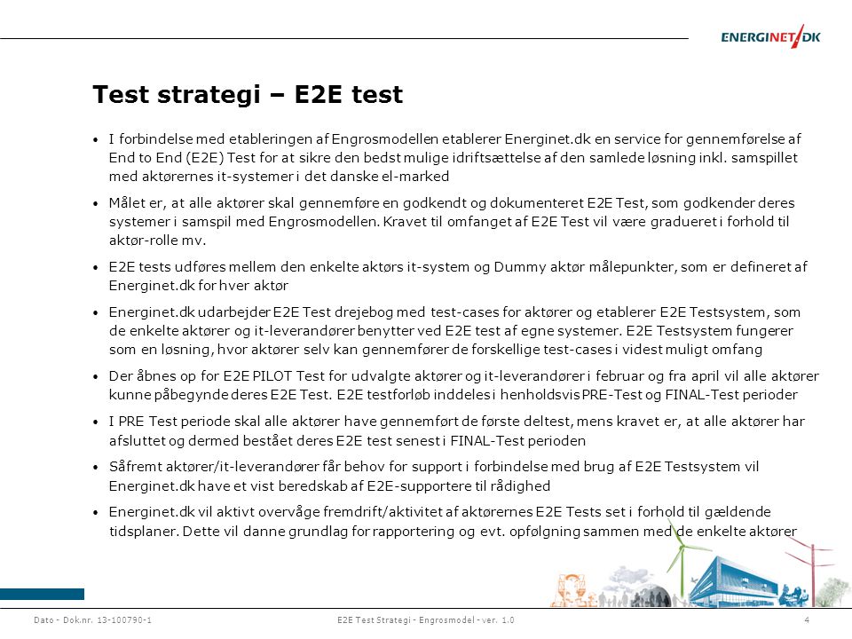 E2E Test Strategi - Engrosmodel - ver. 1.0