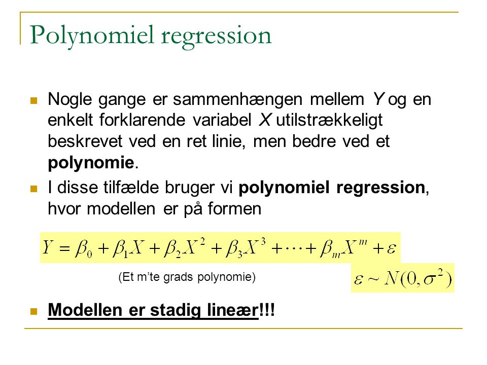 Polynomiel regression