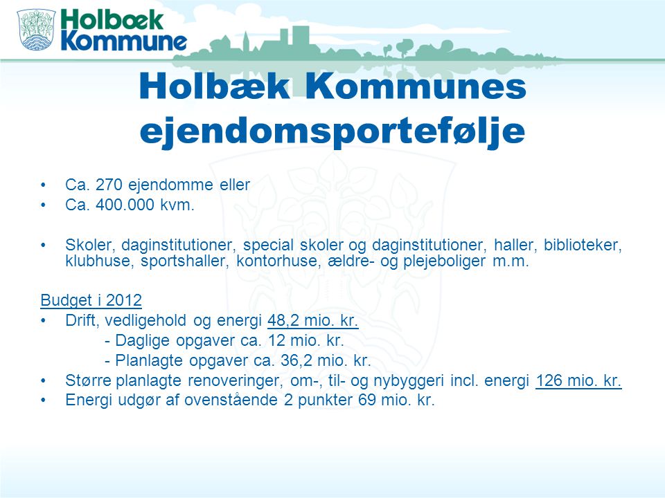 Holbæk Kommunes ejendomsportefølje