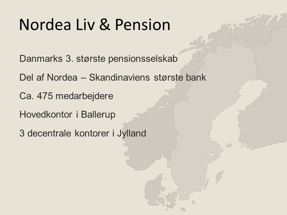 Nordea Liv & Pension Danmarks 3. største pensionsselskab