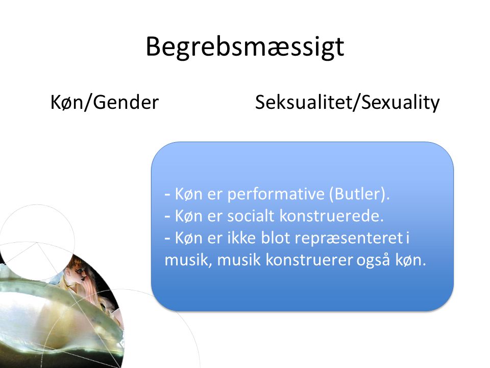 Begrebsmæssigt Køn/Gender Seksualitet/Sexuality