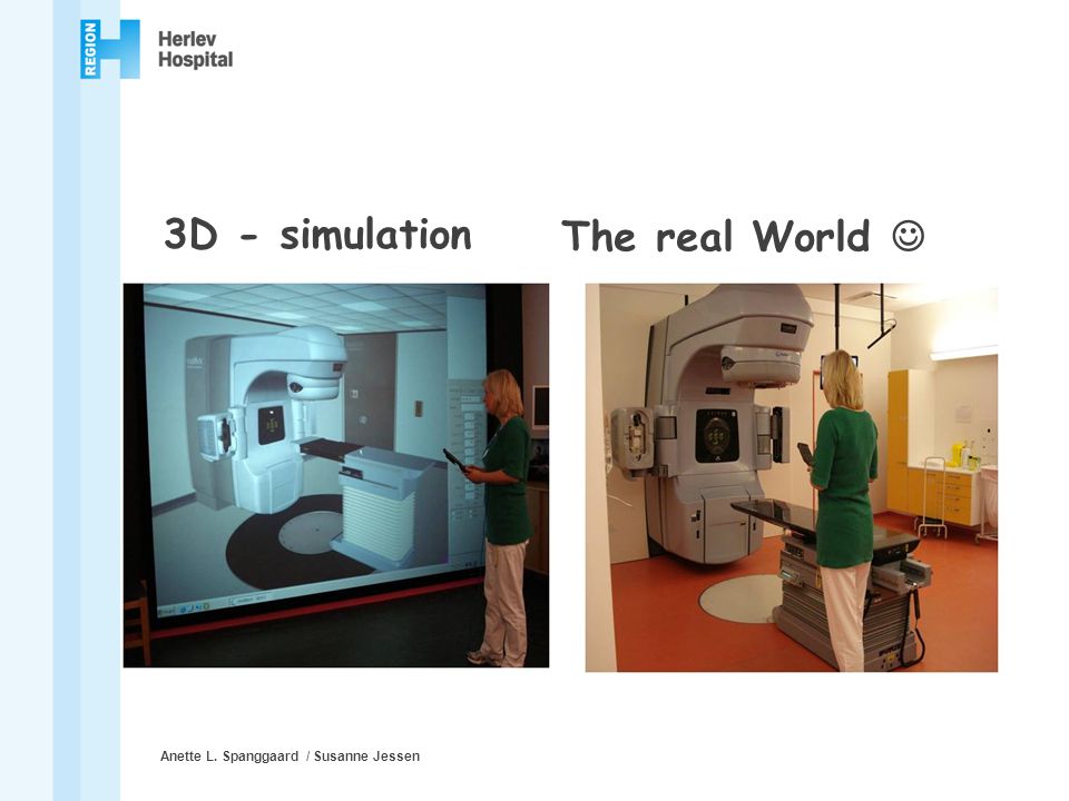 3D - simulation The real World  Anette L. Spanggaard / Susanne Jessen