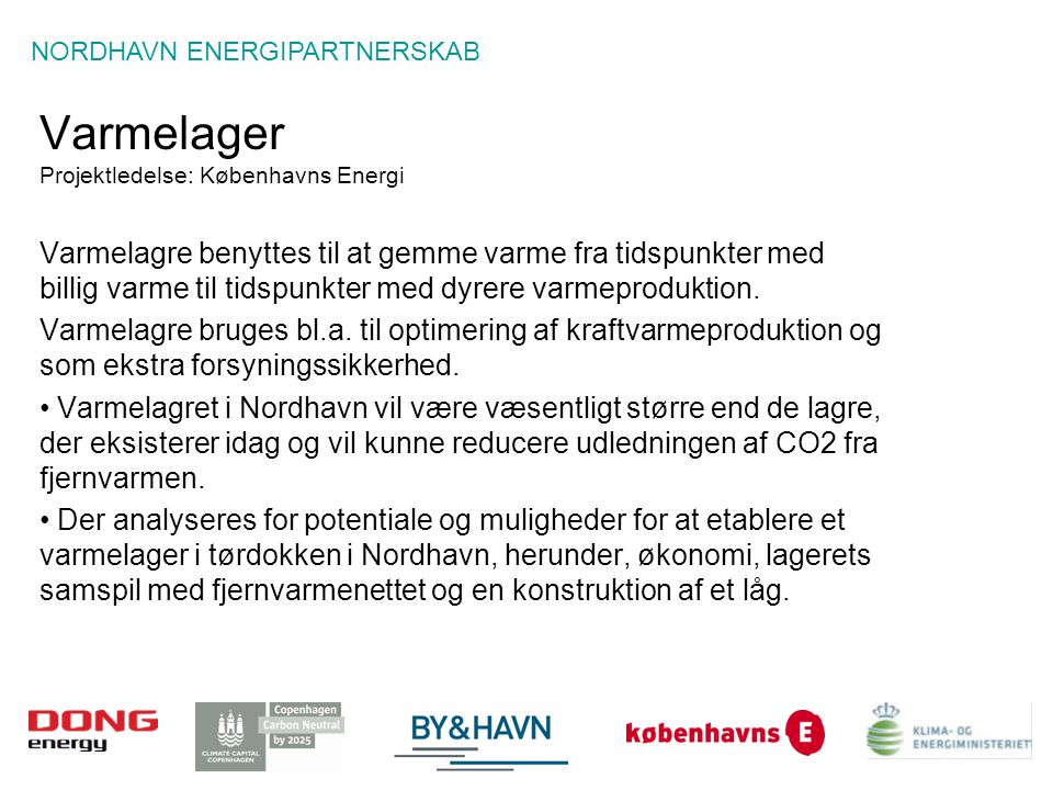 Varmelager Projektledelse: Københavns Energi