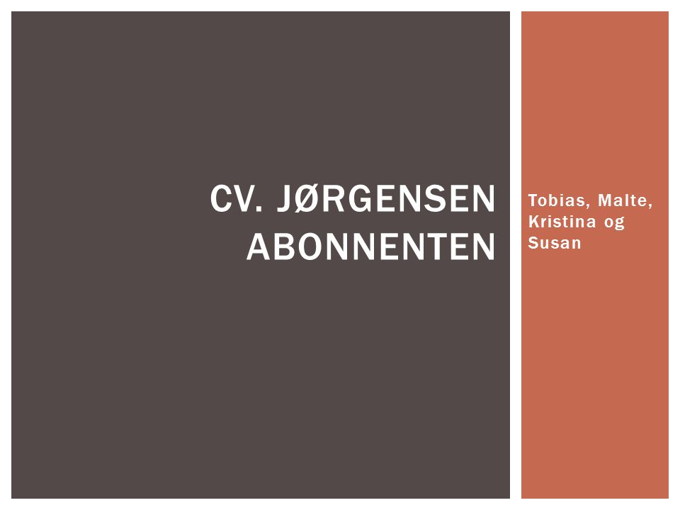 Cv. Jørgensen Abonnenten