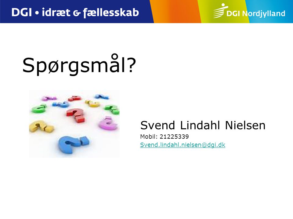 Spørgsmål Svend Lindahl Nielsen Mobil: