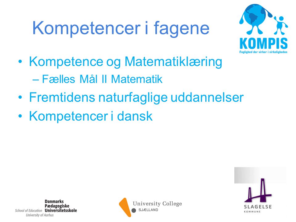 Kompetencer i fagene Kompetence og Matematiklæring