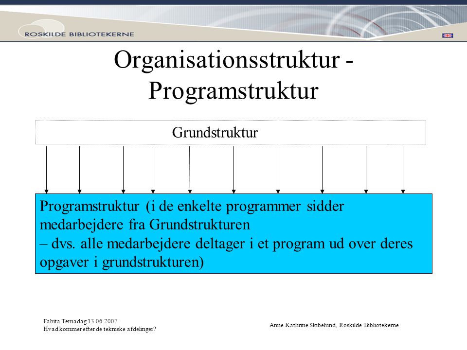 Organisationsstruktur - Programstruktur