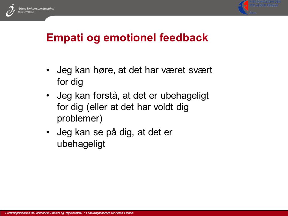 Empati og emotionel feedback