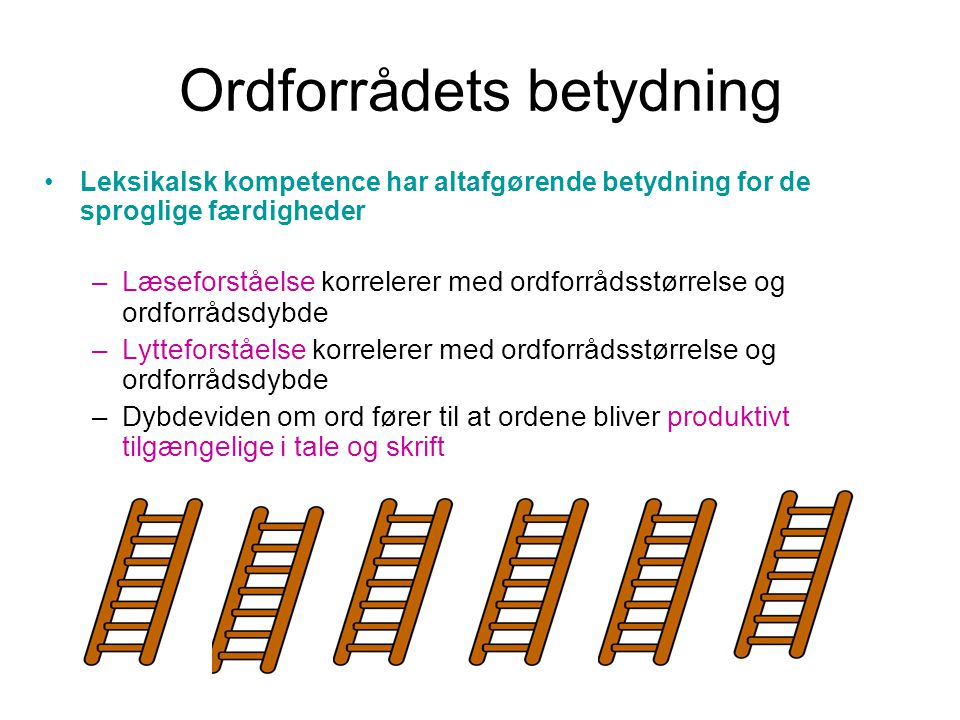 Ordforrådets betydning