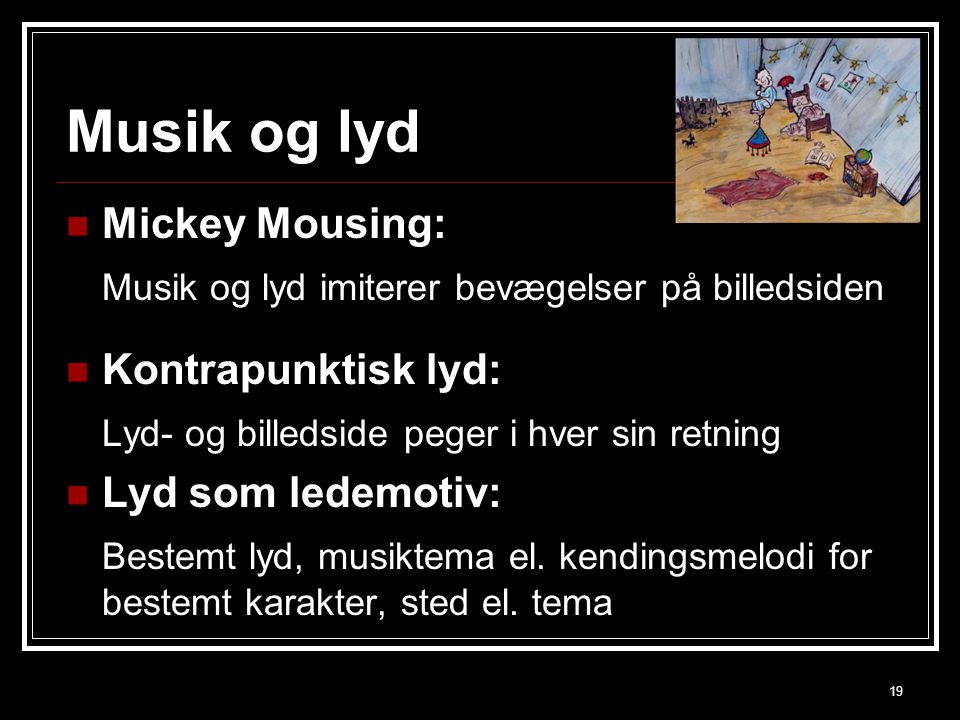 Musik og lyd Mickey Mousing: