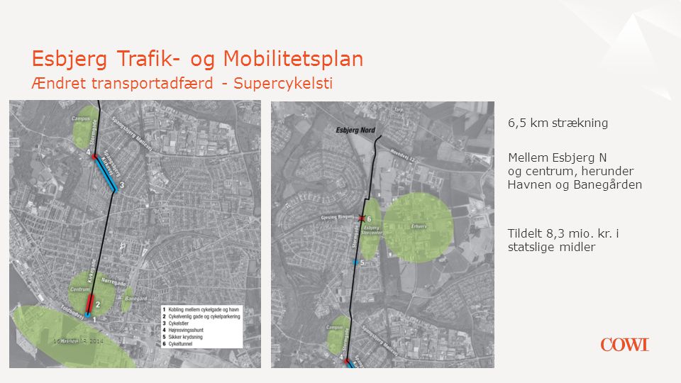 Esbjerg Trafik- og Mobilitetsplan Ændret transportadfærd - Supercykelsti