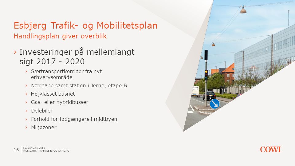 Esbjerg Trafik- og Mobilitetsplan Handlingsplan giver overblik