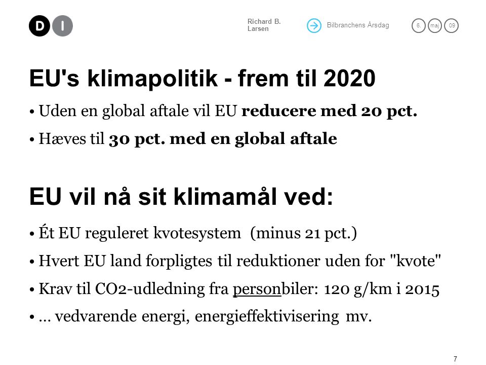 EU s klimapolitik - frem til 2020