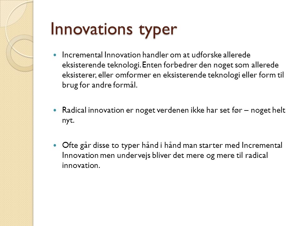 Innovations typer