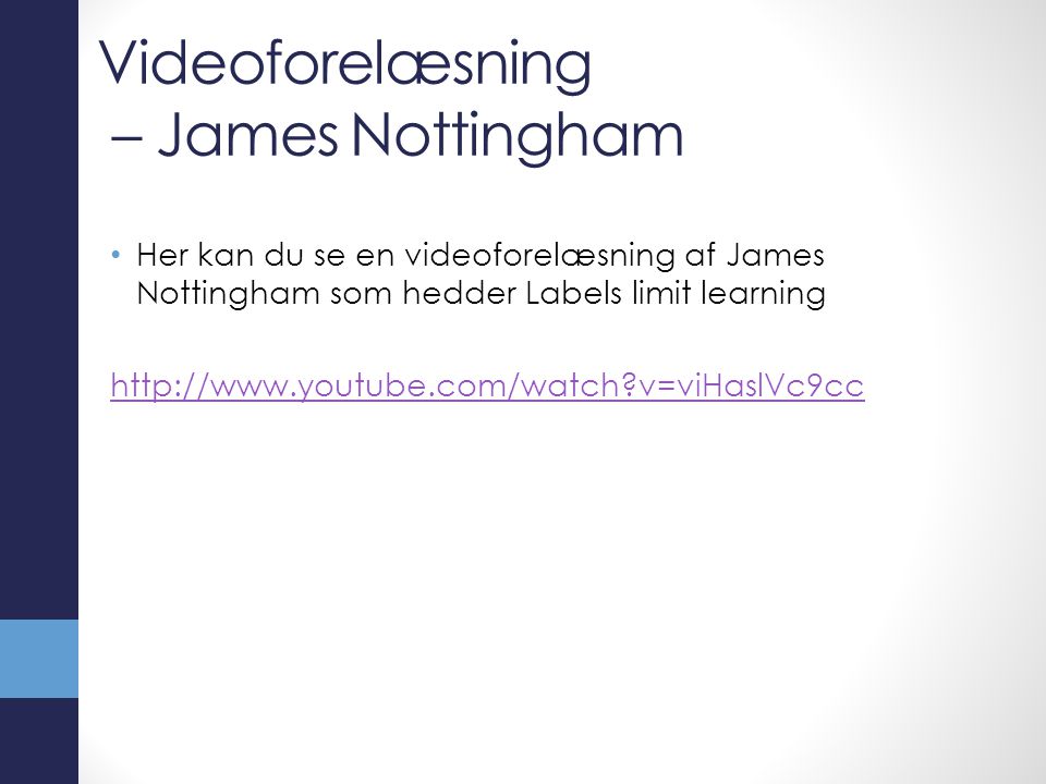 Videoforelæsning – James Nottingham