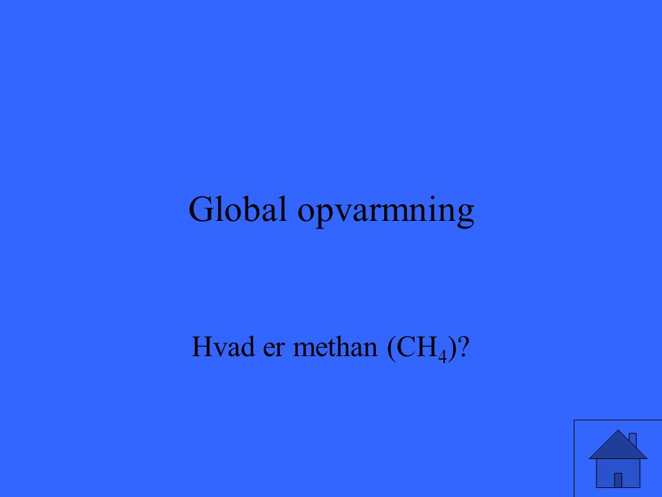 Global opvarmning Hvad er methan (CH4)
