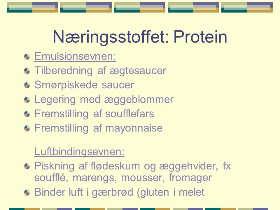 Næringsstoffet: Protein