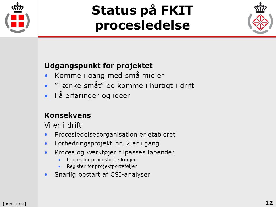 Status på FKIT procesledelse