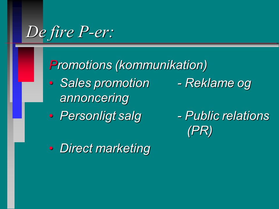 De fire P-er: Promotions (kommunikation)