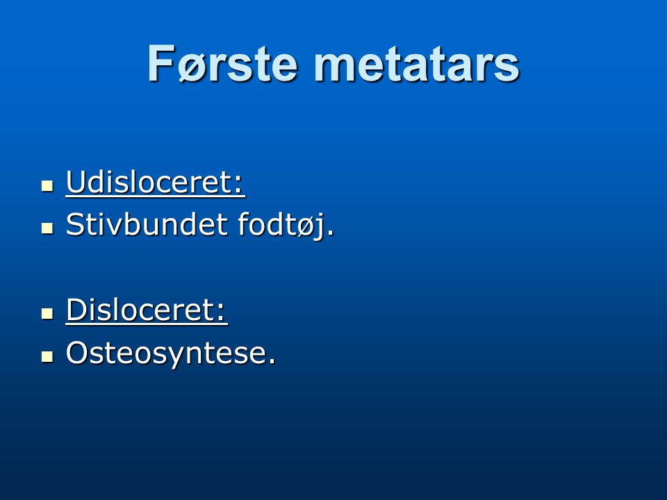 analog klasse Athletic Metatarsfrakturer Claus W Henriksen Fod-ankelsektoren - ppt download