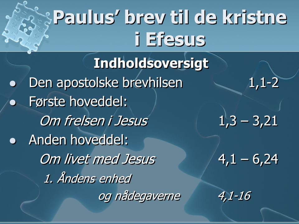 Paulus’ brev til de kristne i Efesus
