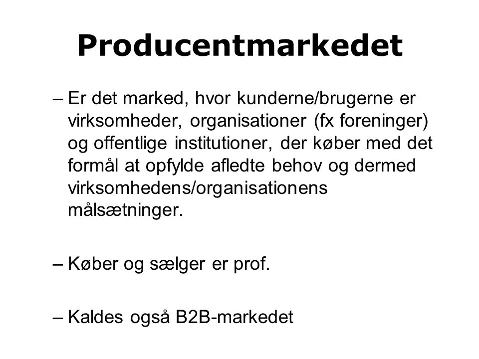 Producentmarkedet